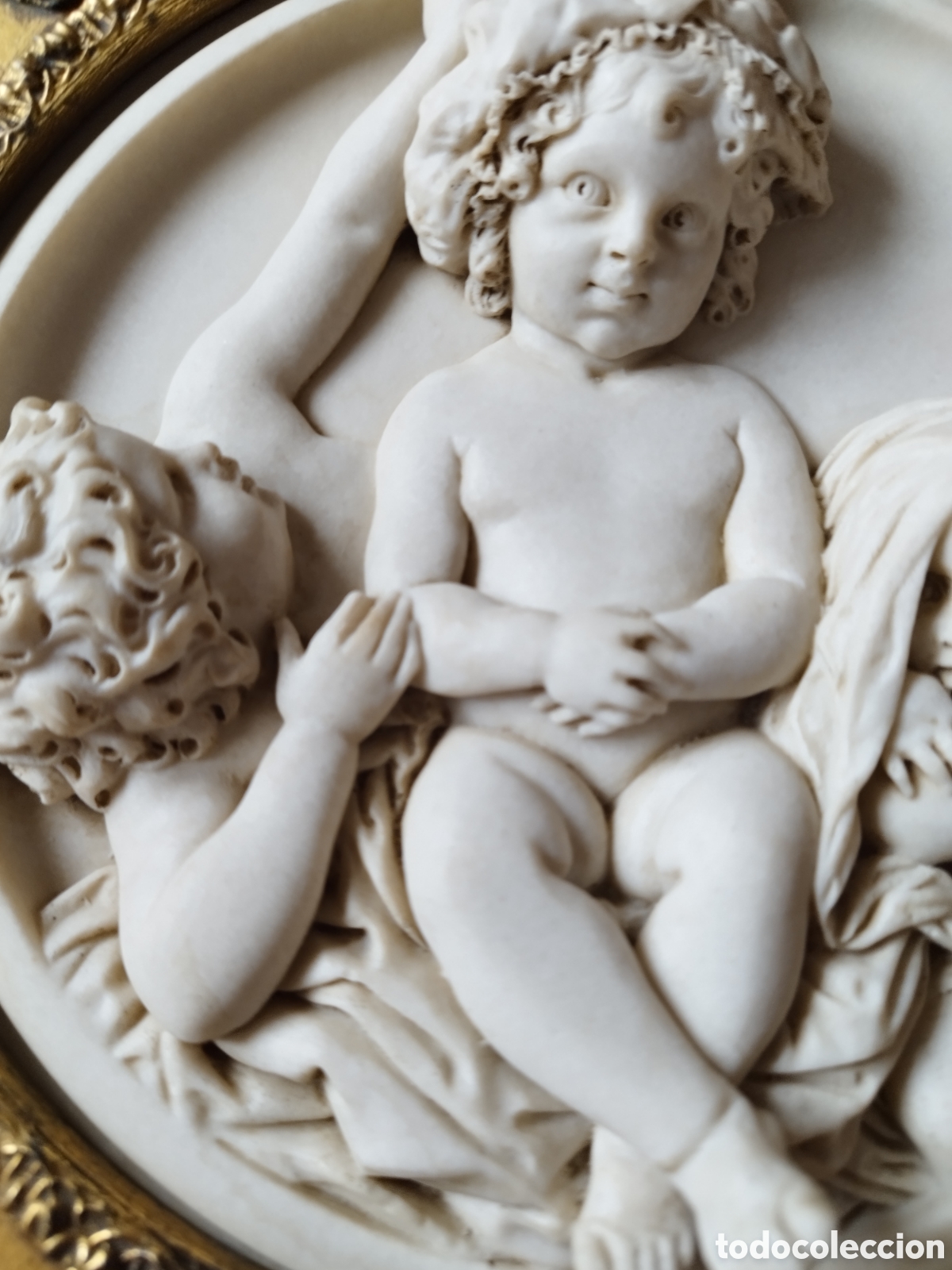 Arte: Pareja cuadros marmolina de Querubines - Foto 5