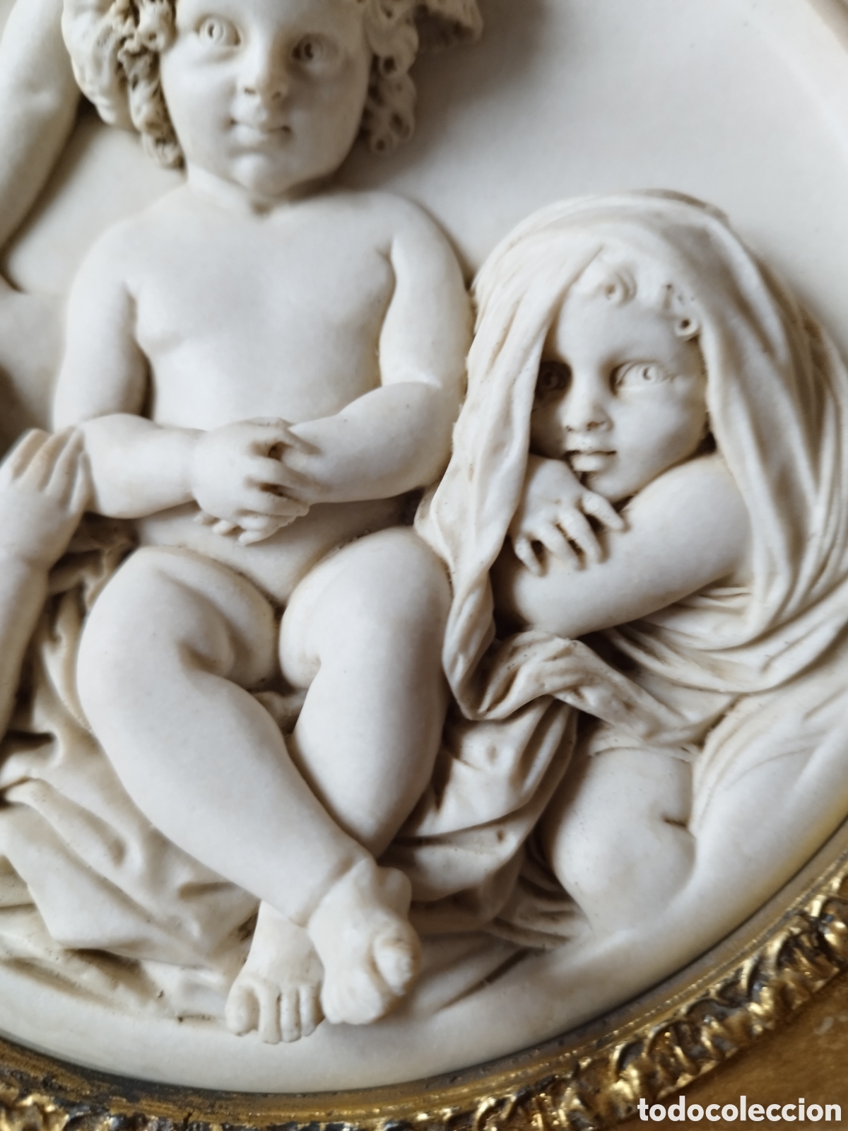 Arte: Pareja cuadros marmolina de Querubines - Foto 6