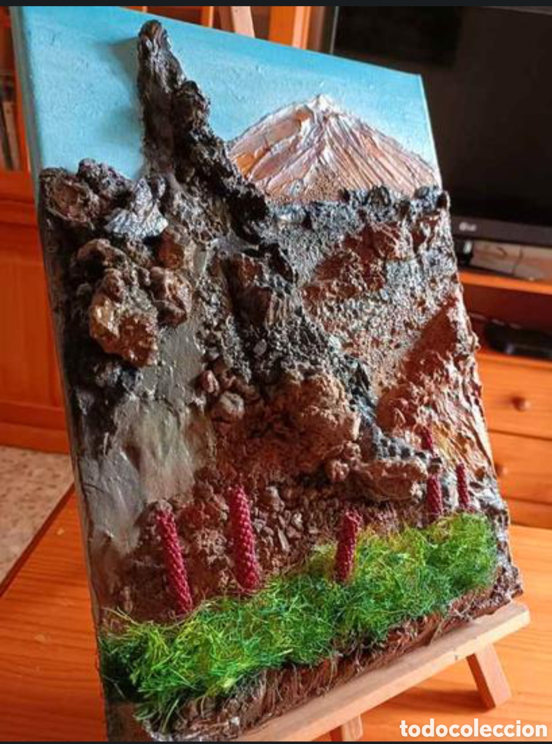Arte: Cuadro del Teide en relieve - Foto 2