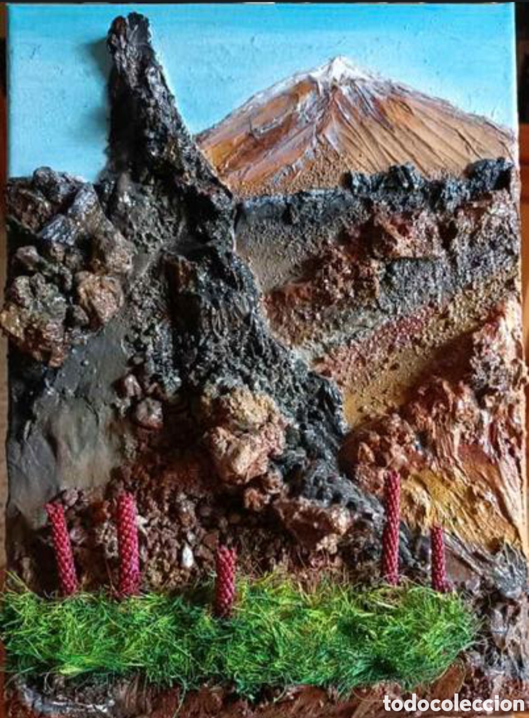 Arte: Cuadro del Teide en relieve - Foto 1