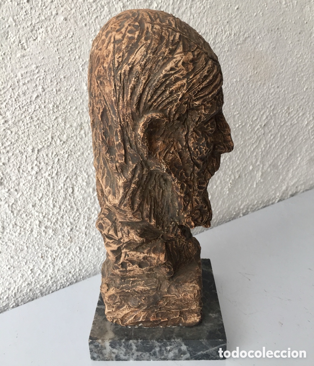 Arte: Figura Cabeza con peana de m&aacute;rmol - Foto 9