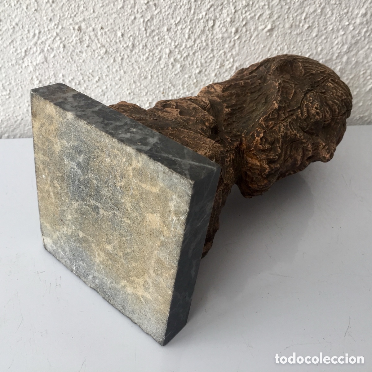 Arte: Figura Cabeza con peana de m&aacute;rmol - Foto 11