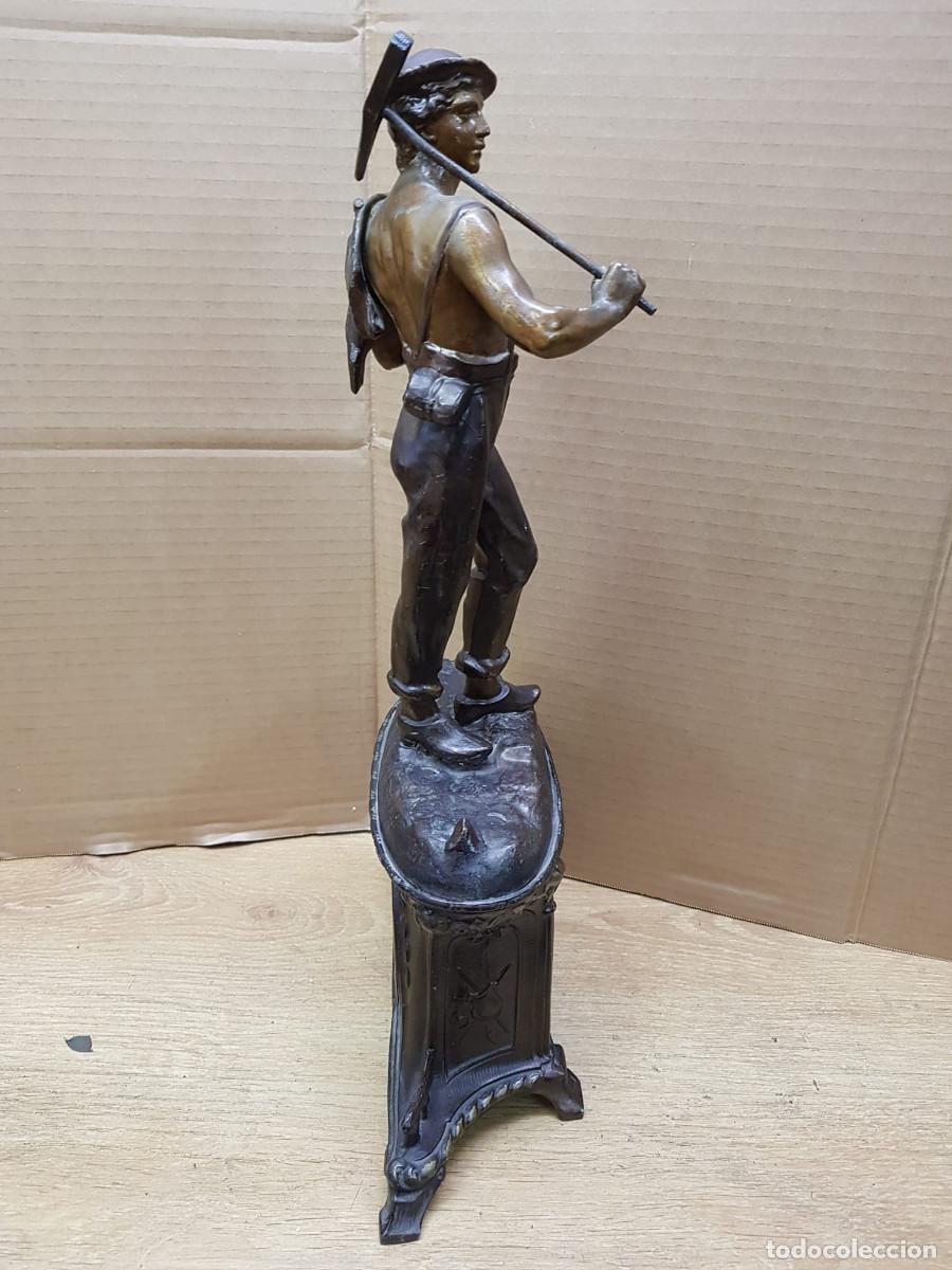 Arte: ESTATUA DE UN MINERO-CON RELOJ - Foto 9