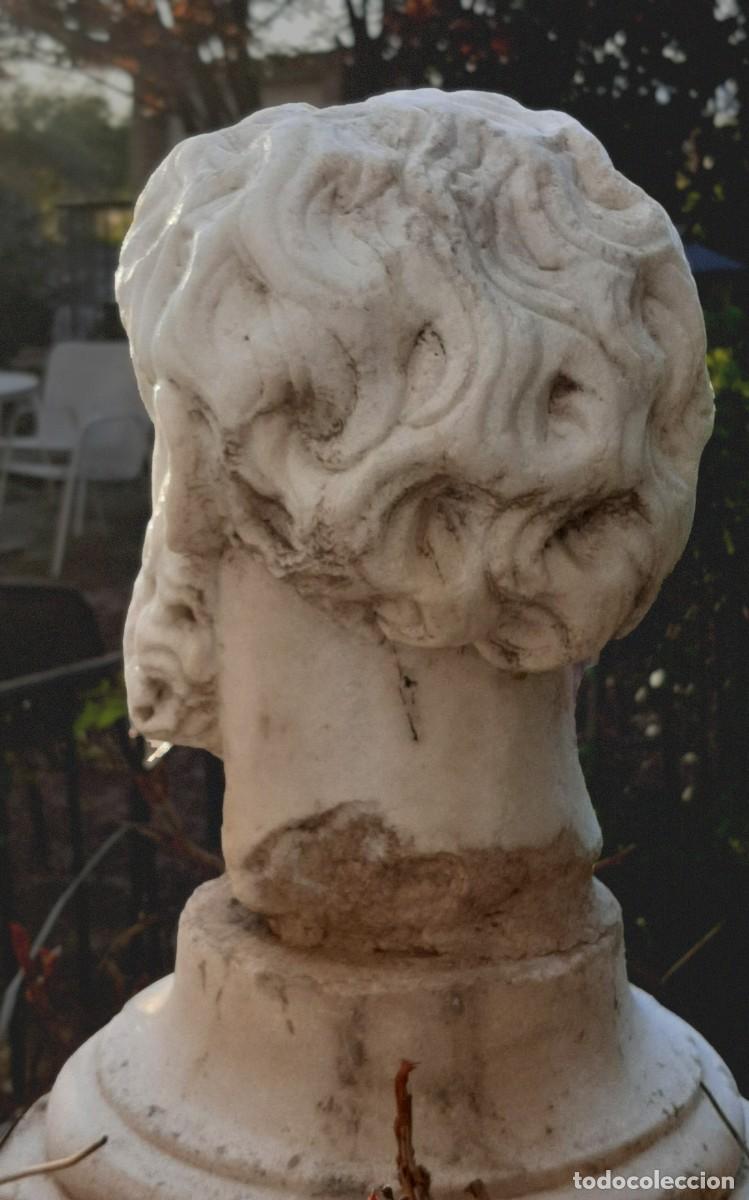 Arte: Cabeza noble en m&aacute;rmol blanco - Foto 3
