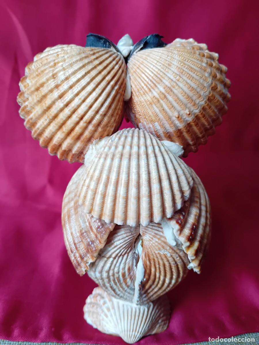 Arte: B&uacute;ho hecho con conchas de mar, d&eacute;cada de los 70. - Foto 3