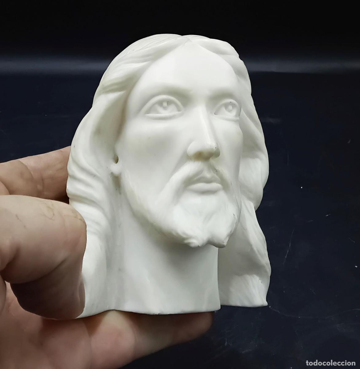 Arte: + ROSTRO DE JESUS EN MARMOL DE CARRARA ITALIANO - Foto 1