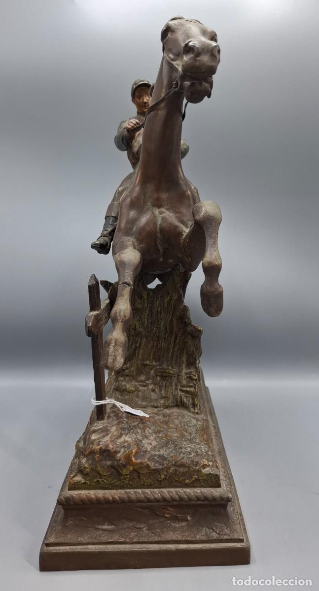 Arte: + ESCULTURA REPRESENTANDO A UN JINETE A CABALLO - Foto 6