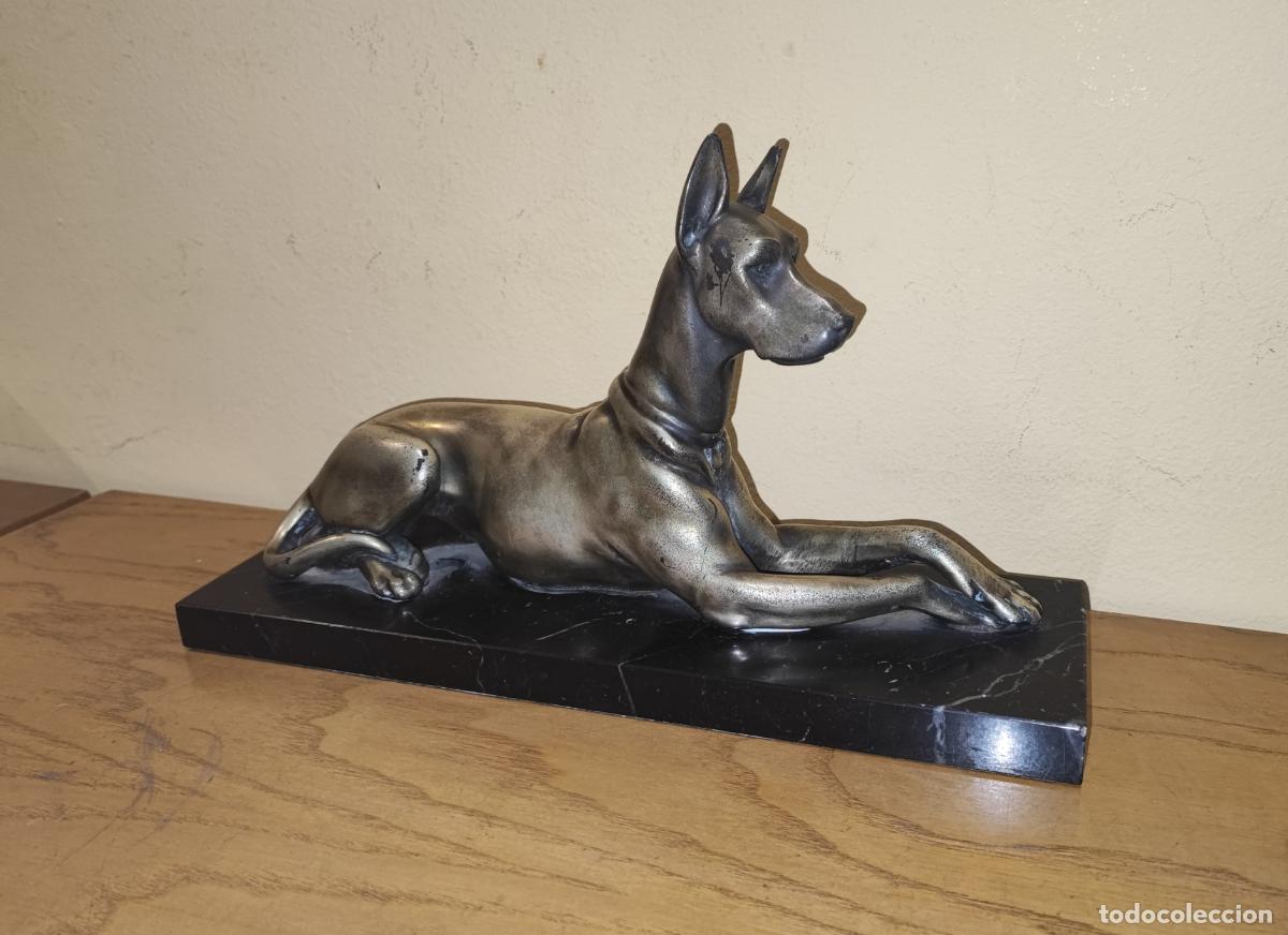 Arte: EXCELENTE ESCULTURA DE PERRO GRAN DANES - Foto 2