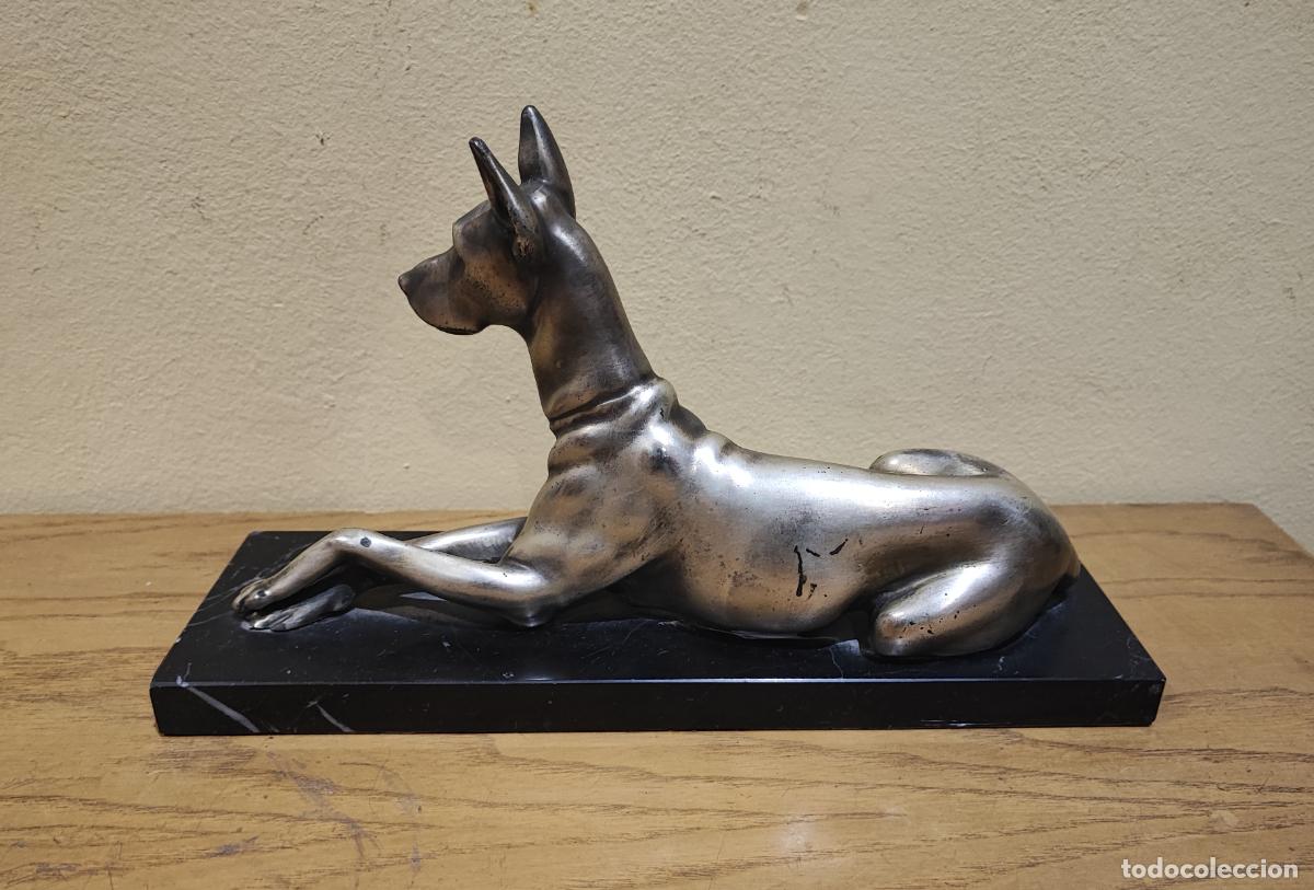 Arte: EXCELENTE ESCULTURA DE PERRO GRAN DANES - Foto 3