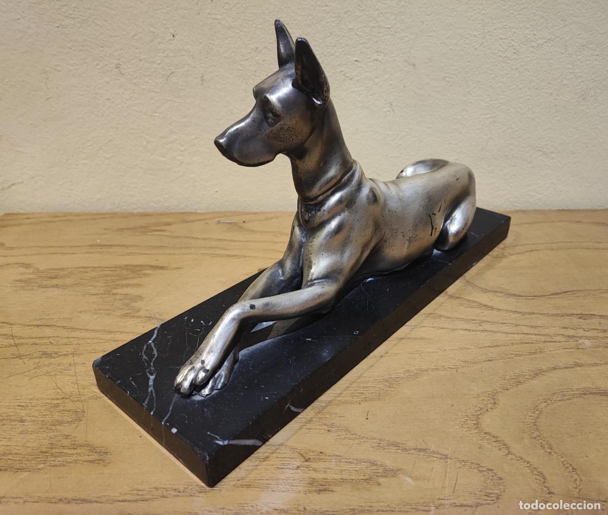 Arte: EXCELENTE ESCULTURA DE PERRO GRAN DANES - Foto 4