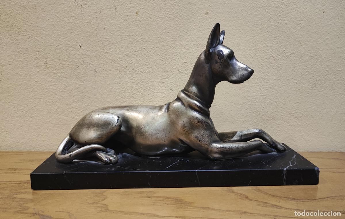 Arte: EXCELENTE ESCULTURA DE PERRO GRAN DANES - Foto 1