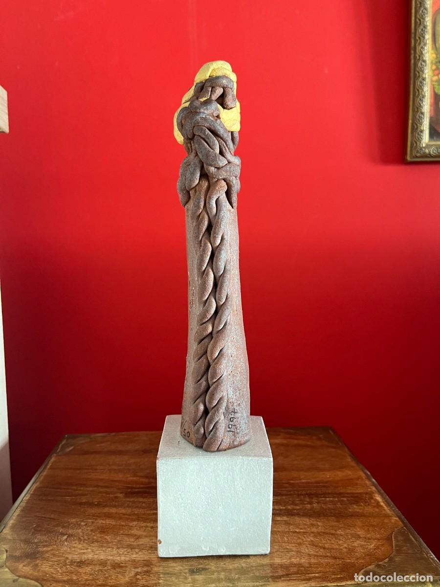 Arte: Escultura en gres de Victor Ceprian Cortes de 1997 &rdquo;MIRADA&rdquo; - Foto 4
