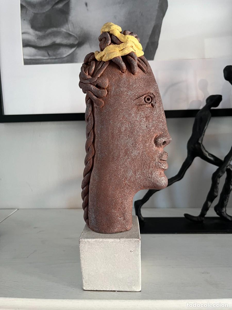 Arte: Escultura en gres de Victor Ceprian Cortes de 1997 &rdquo;MIRADA&rdquo; - Foto 5
