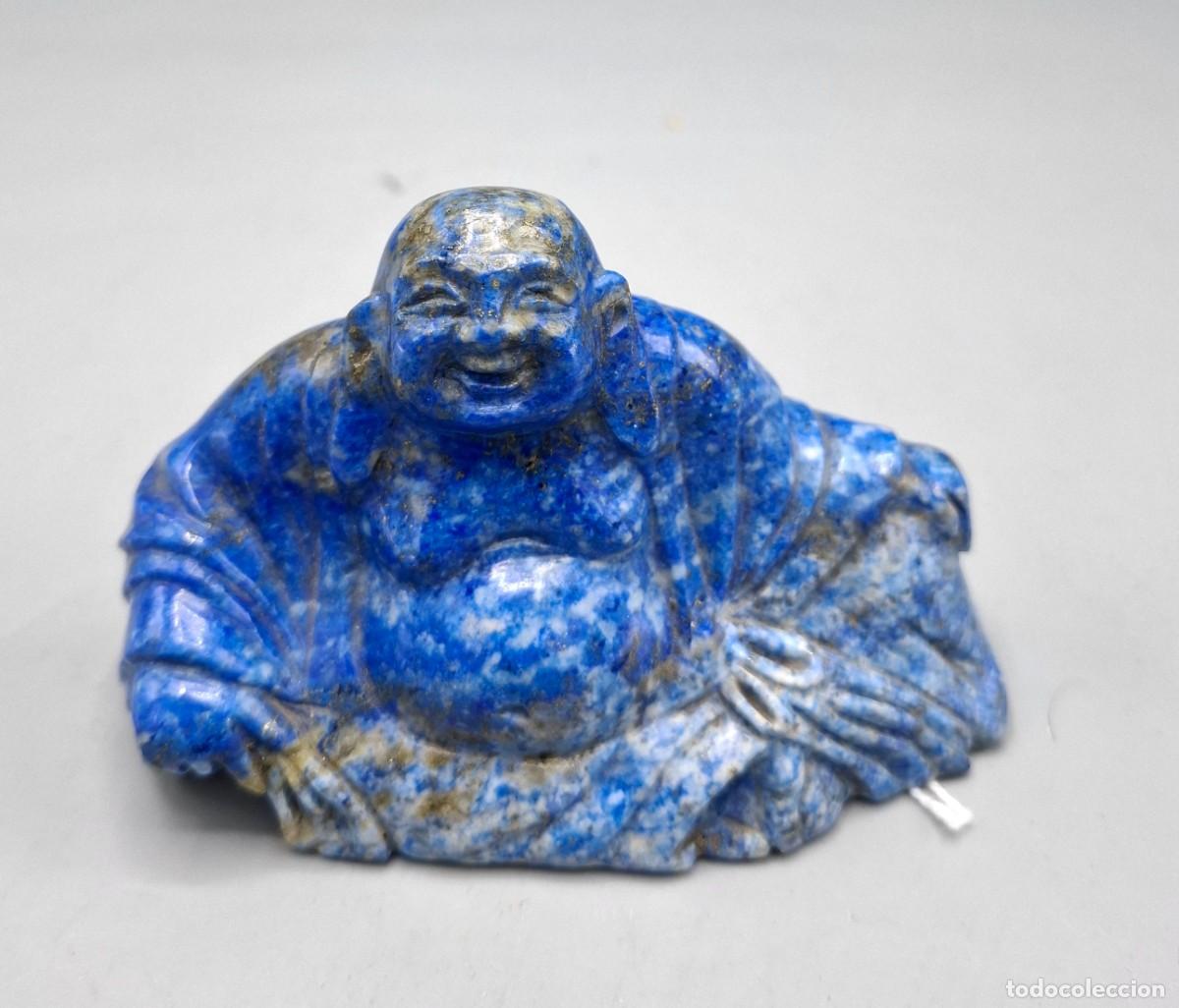 Arte: + ANTIGUO BUDA EN LAPISLAZULI - AMULETO DE PROTECCION PARA EL HOGAR - Foto 1
