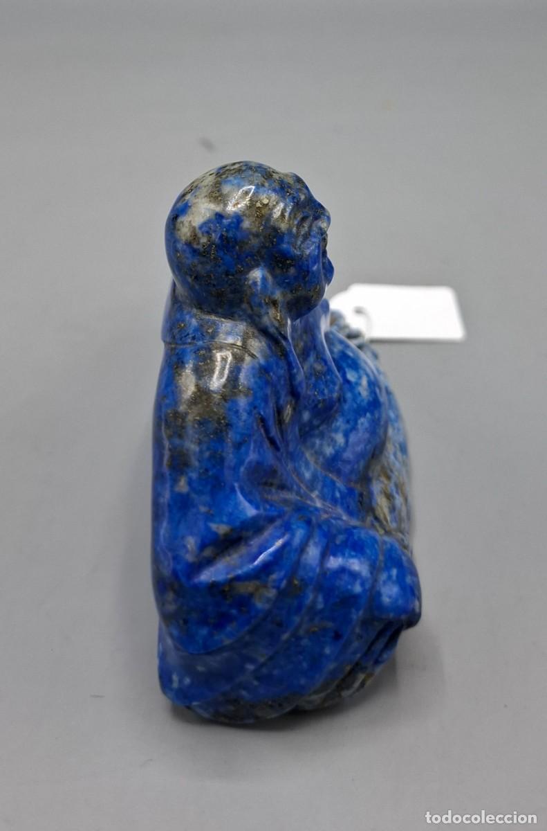 Arte: + ANTIGUO BUDA EN LAPISLAZULI - AMULETO DE PROTECCION PARA EL HOGAR - Foto 4