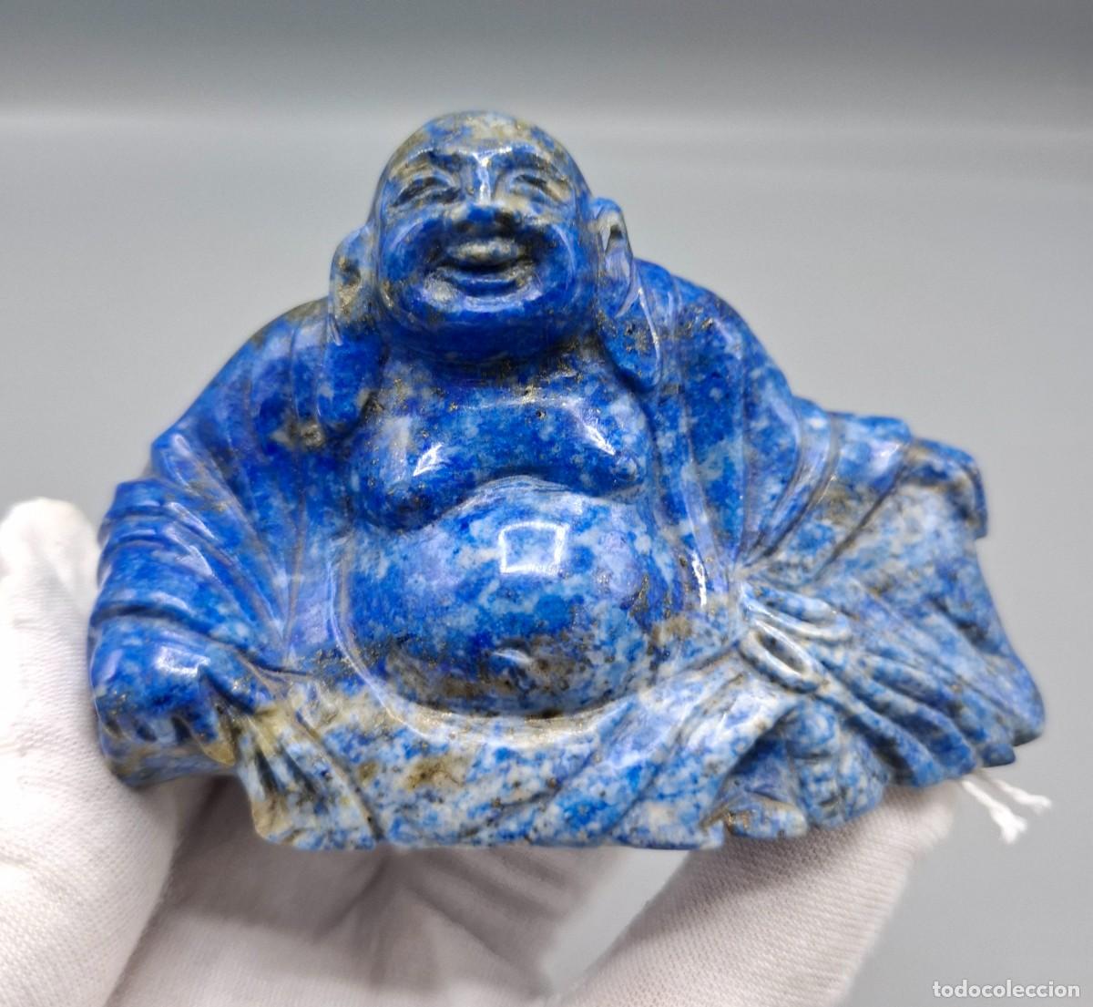 Arte: + ANTIGUO BUDA EN LAPISLAZULI - AMULETO DE PROTECCION PARA EL HOGAR - Foto 5
