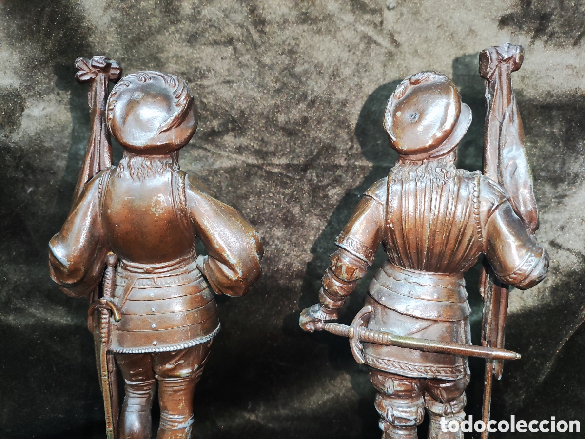Arte: PAREJA DE FIGURAS HIST&Oacute;RICAS SIGLO XIX - Foto 8
