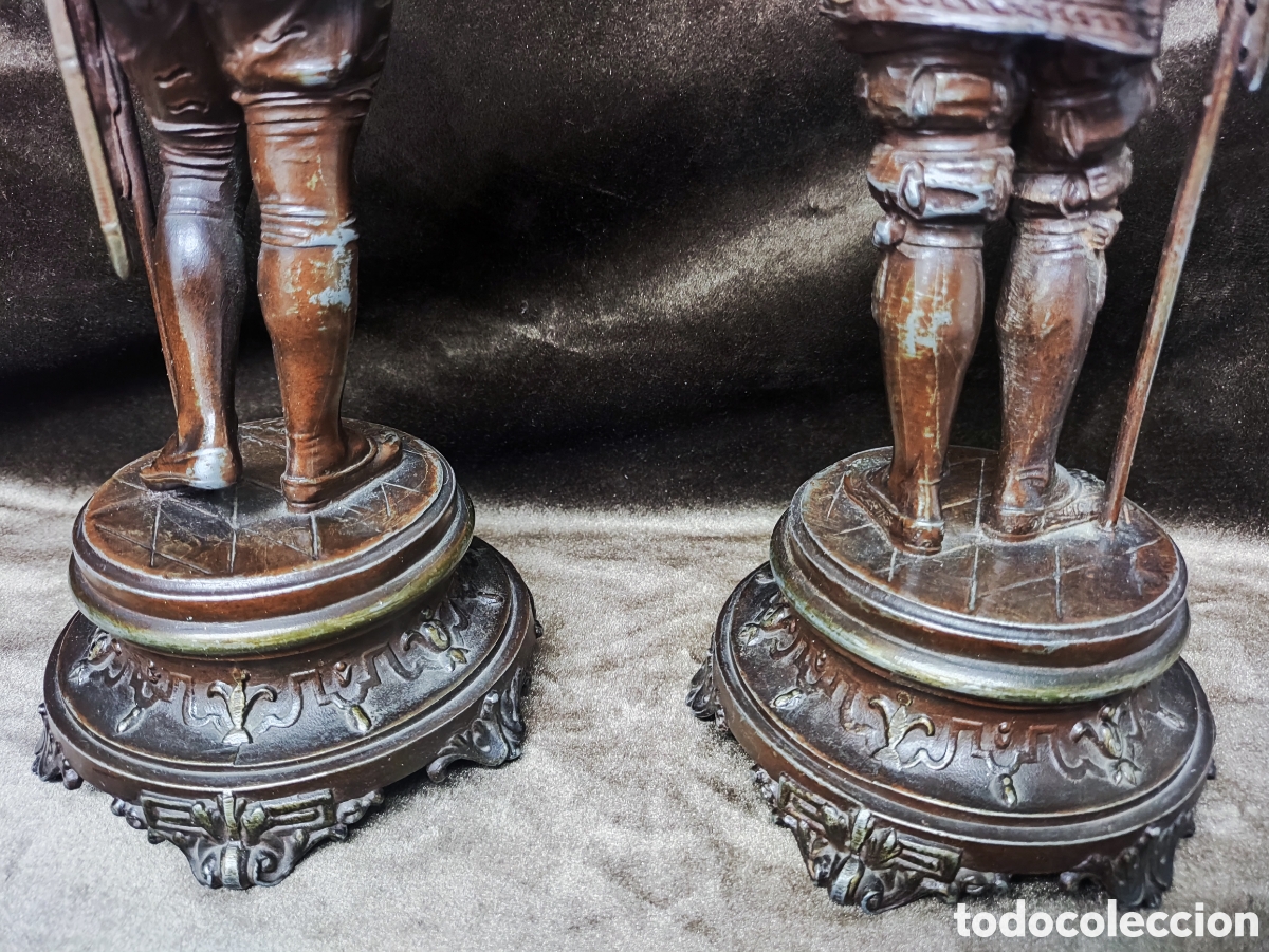 Arte: PAREJA DE FIGURAS HIST&Oacute;RICAS SIGLO XIX - Foto 9