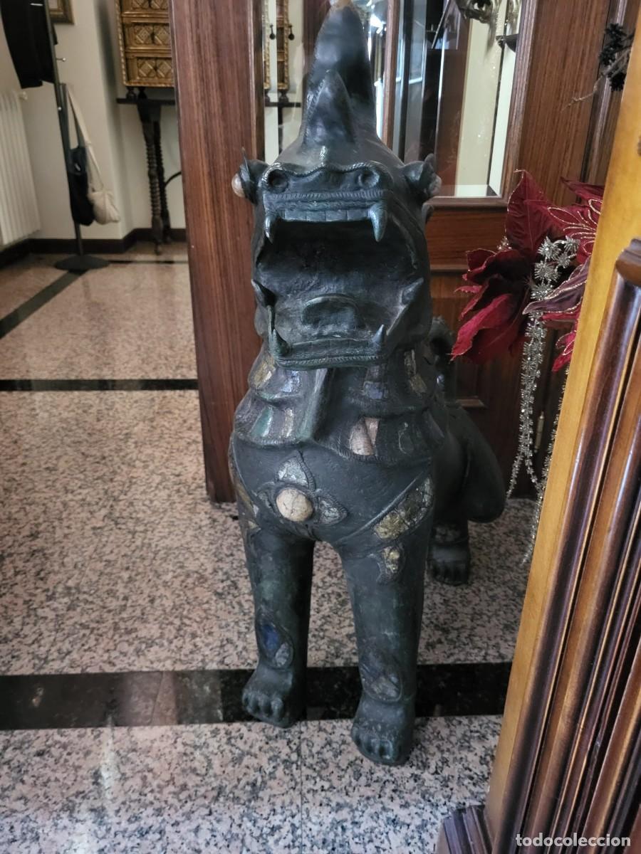 Arte: PERRO FOO GUARDI&Aacute;N CHINO. PAREJA - Foto 1
