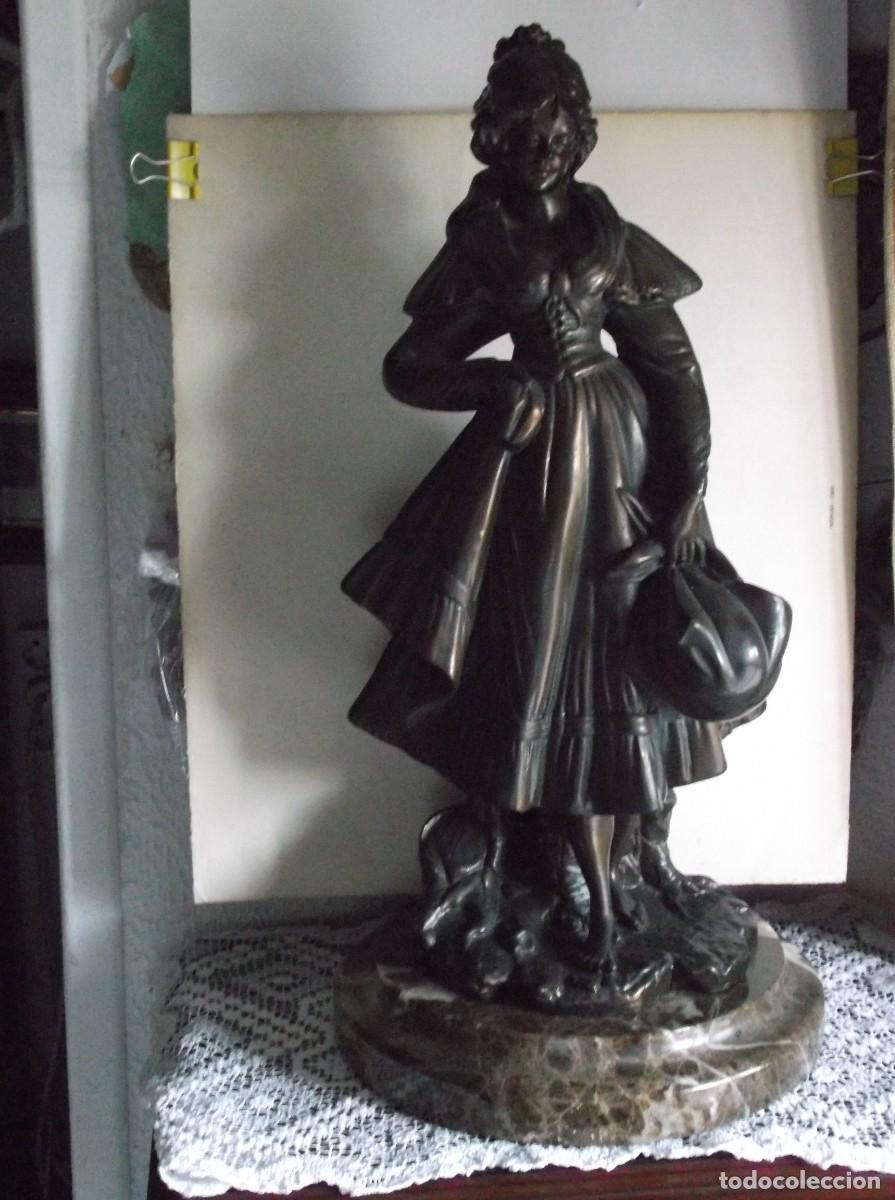 Arte: GITANA CON UN JATILLO DE ROPA - MATERIAL &iquest;?) - ANTIGUA. - Foto 1