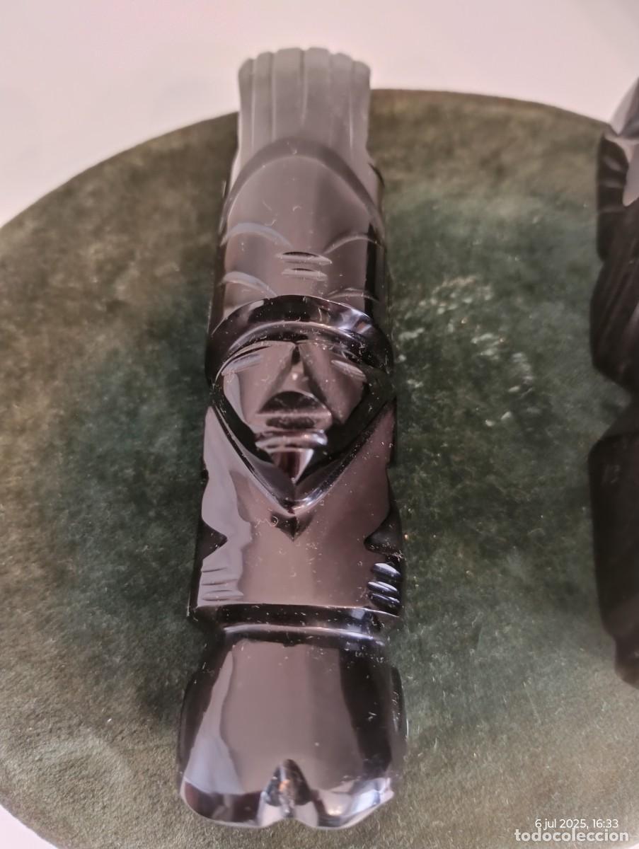 Arte: PAREJA DE FIGURAS DE OBSIDIANA - Foto 6