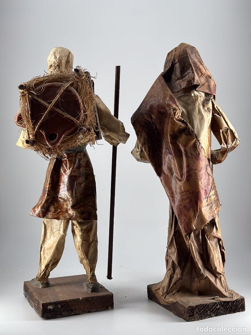 Arte: PAREJA FIGURAS HECHAS A MANODE PASTA DE PAPEL - Foto 3
