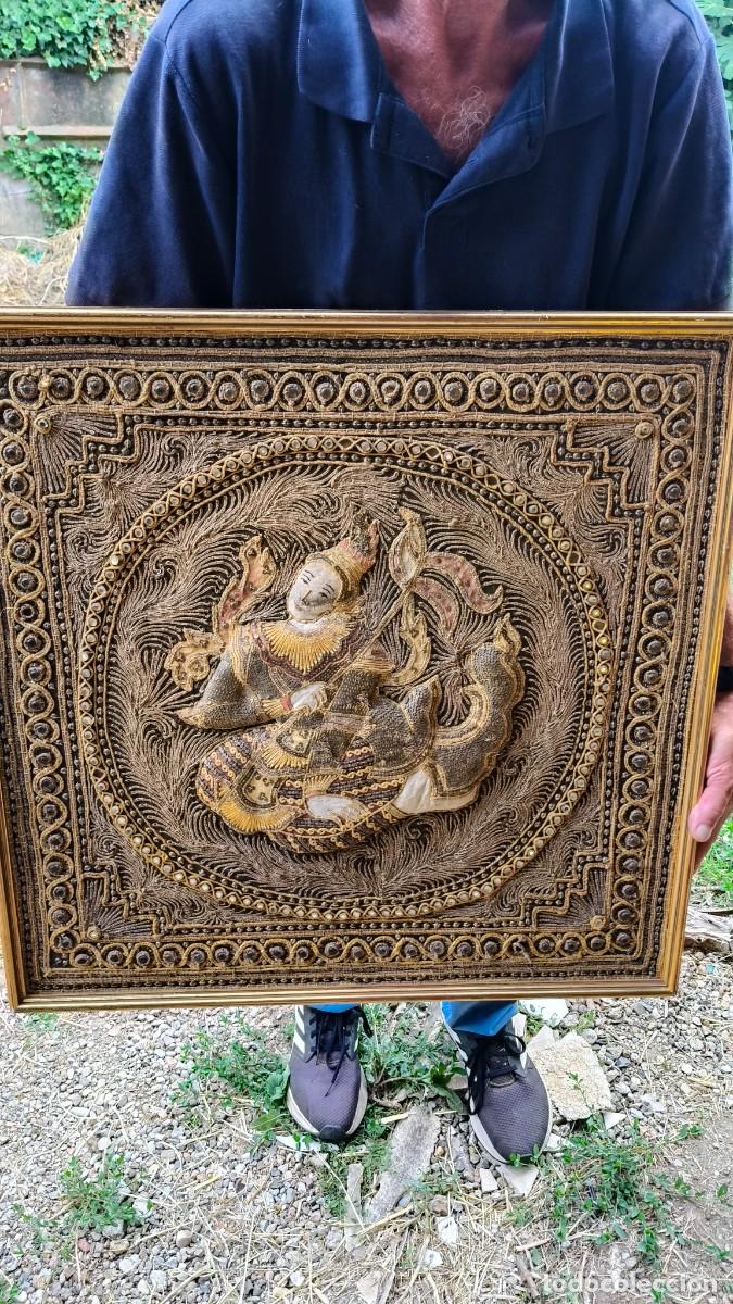 Arte: Birmanie kalaga original d &eacute;poque 1950 - Foto 2