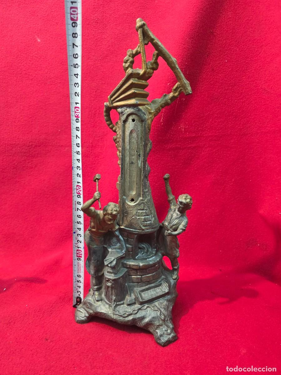 Arte: ANTIGUA ESCULTURA PARA TERMOMETRO. - Foto 6