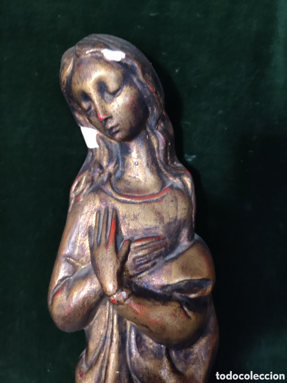 Arte: Virgen de estuco policromada para restaurar - Foto 5