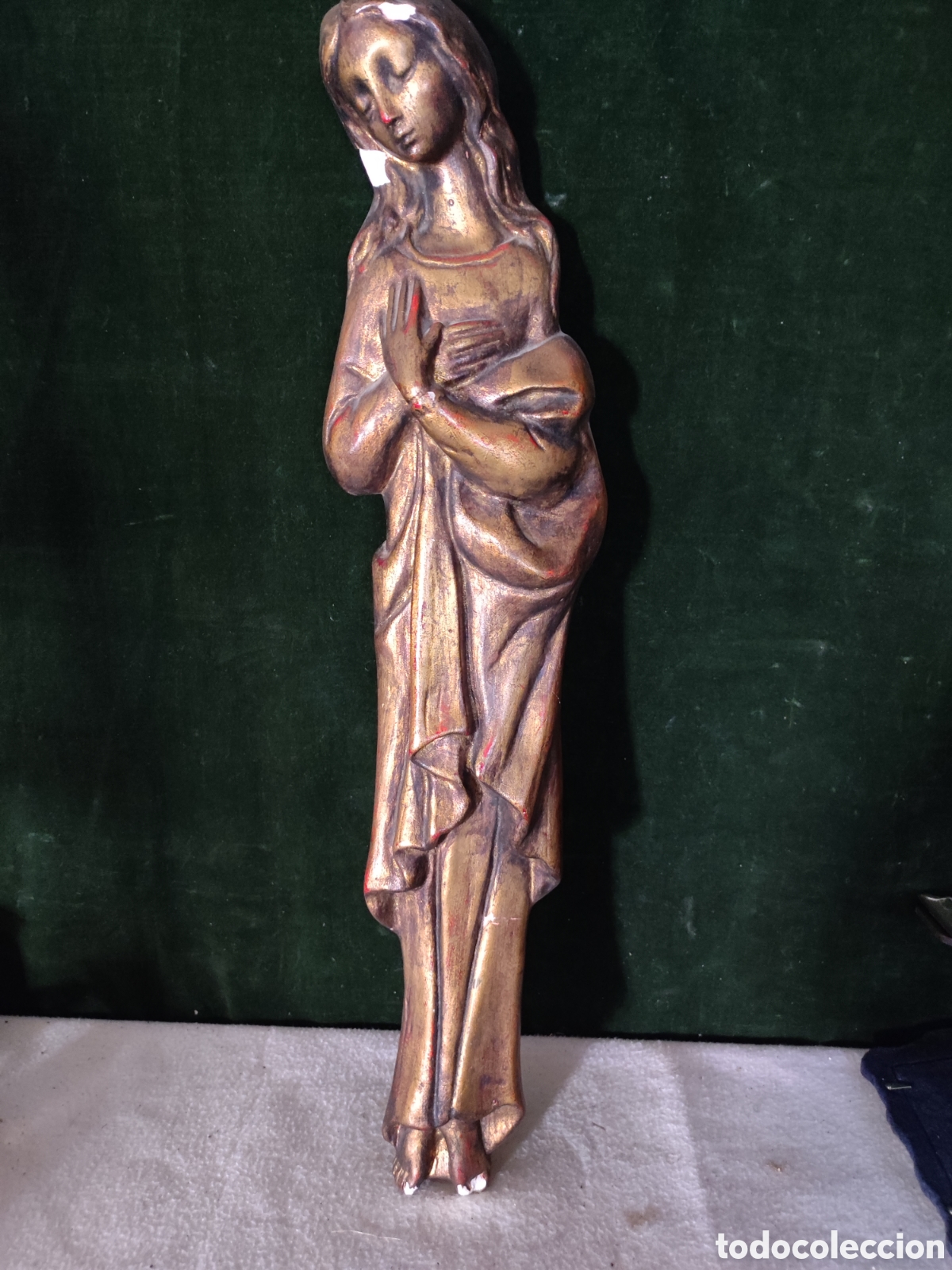 Arte: Virgen de estuco policromada para restaurar - Foto 1