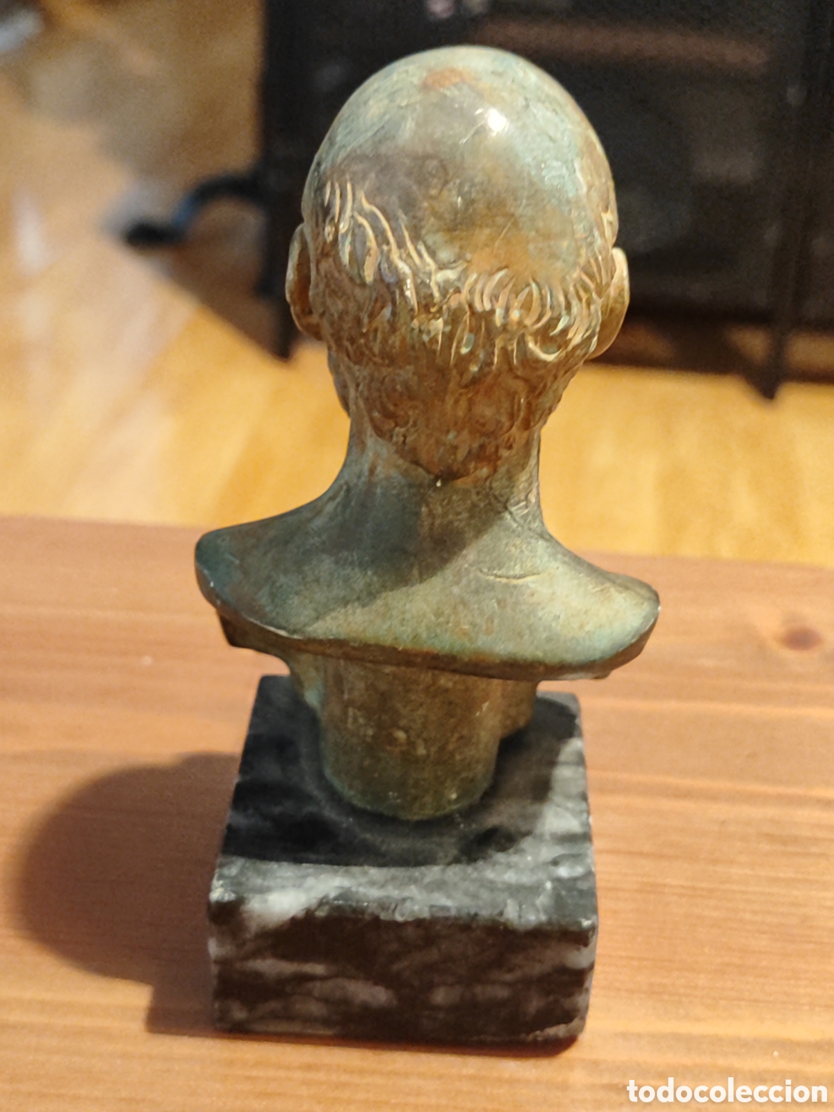 Arte: Busto de estuco con patina de bronce de S&oacute;crates - Foto 4