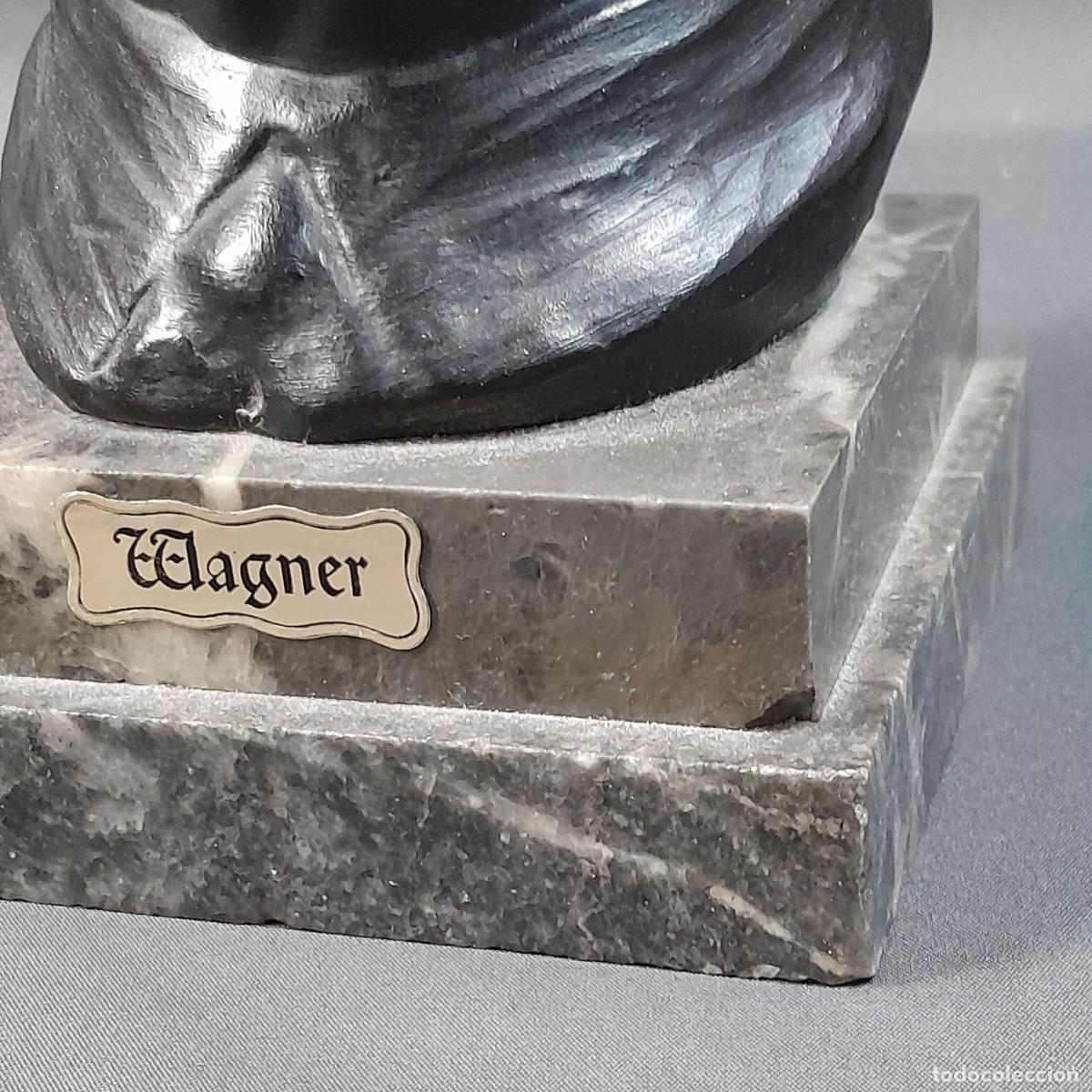 Arte: BUSTO REALIZADO EN ESTUCO. BASE DE MARMOL. 1950 CA. - Foto 7