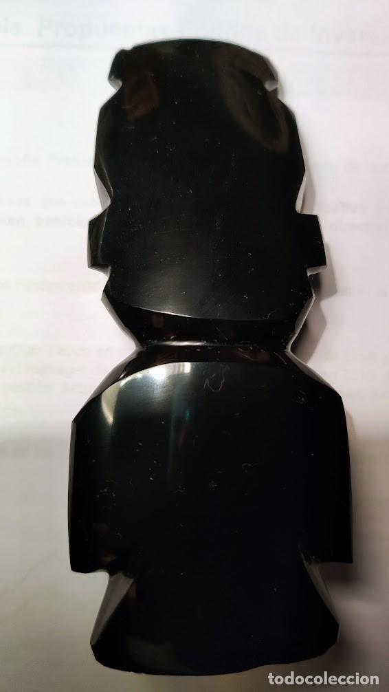Arte: Escultura maya obsidiana negra - Foto 2