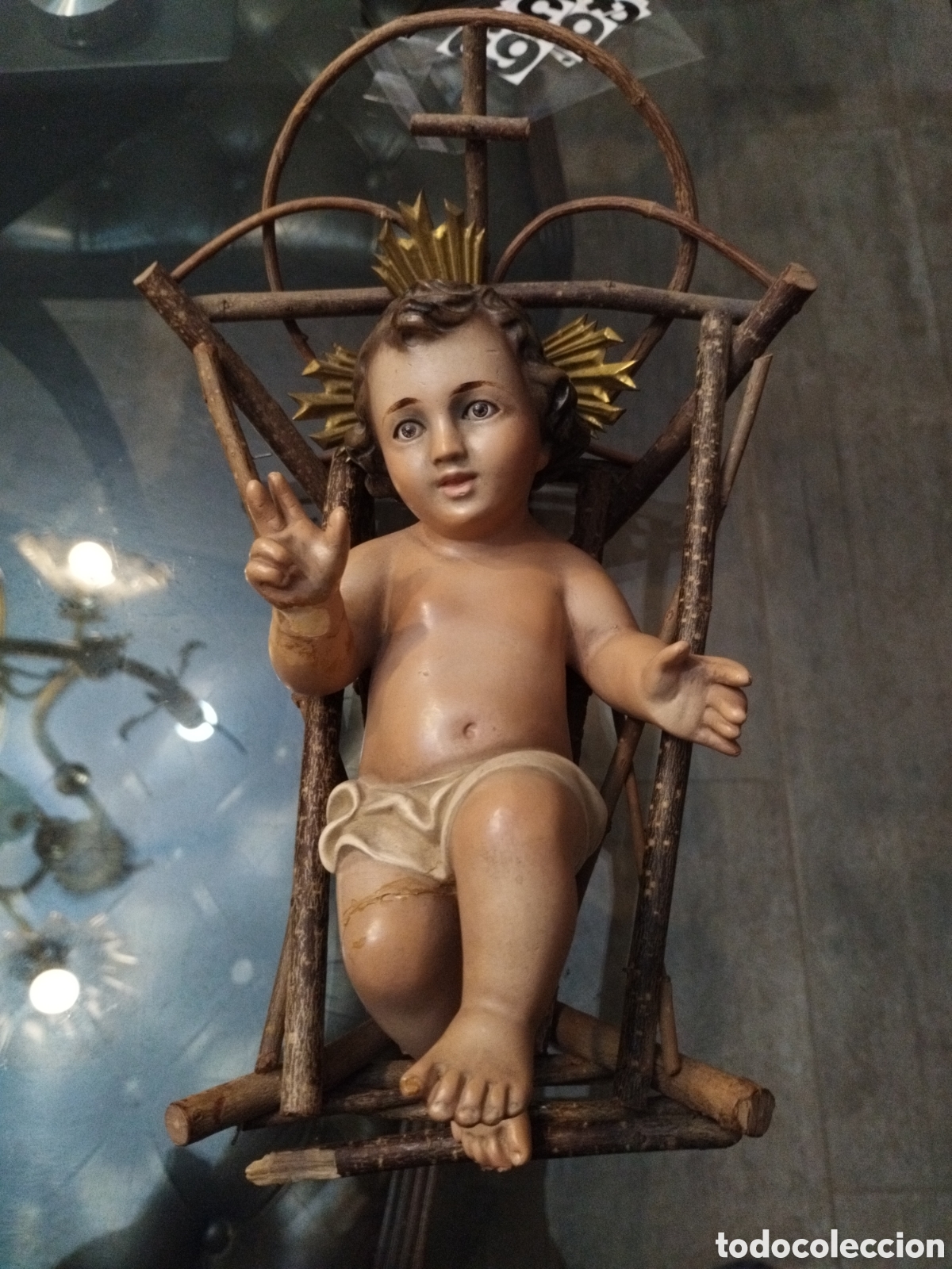 Arte: *NI&Ntilde;O JESUS CON CUNA.(Rf:Ce/57/.) - Foto 1