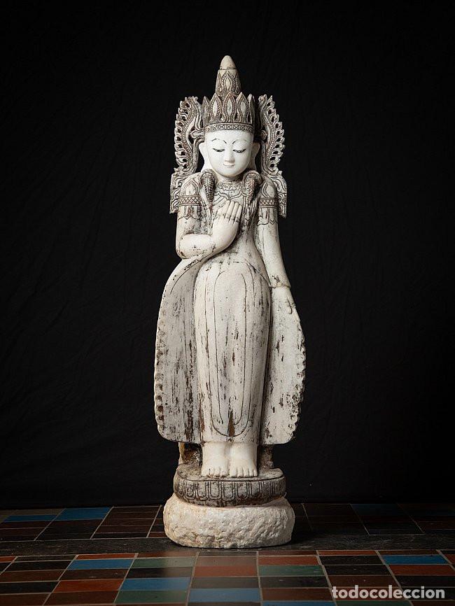 Arte: crowned buddha in full marbor - Foto 1