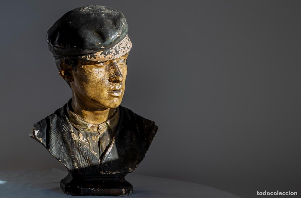 Arte: Busto de obrero - Policromado - Foto 3
