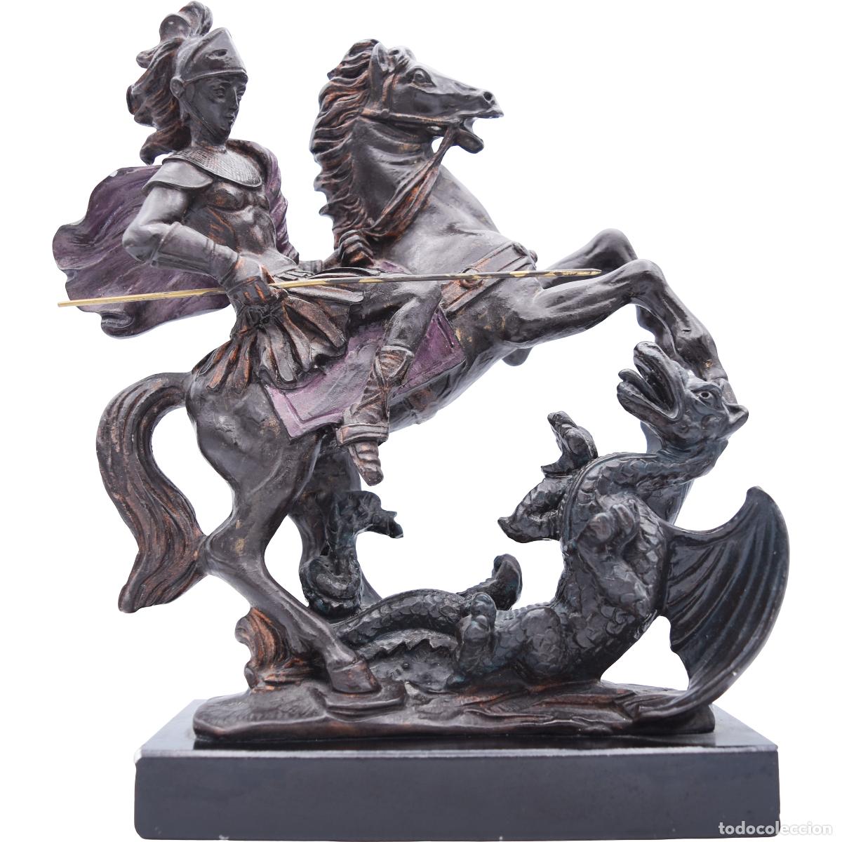Arte: Escultura San Jorge matando al Drag&oacute;n - Foto 2