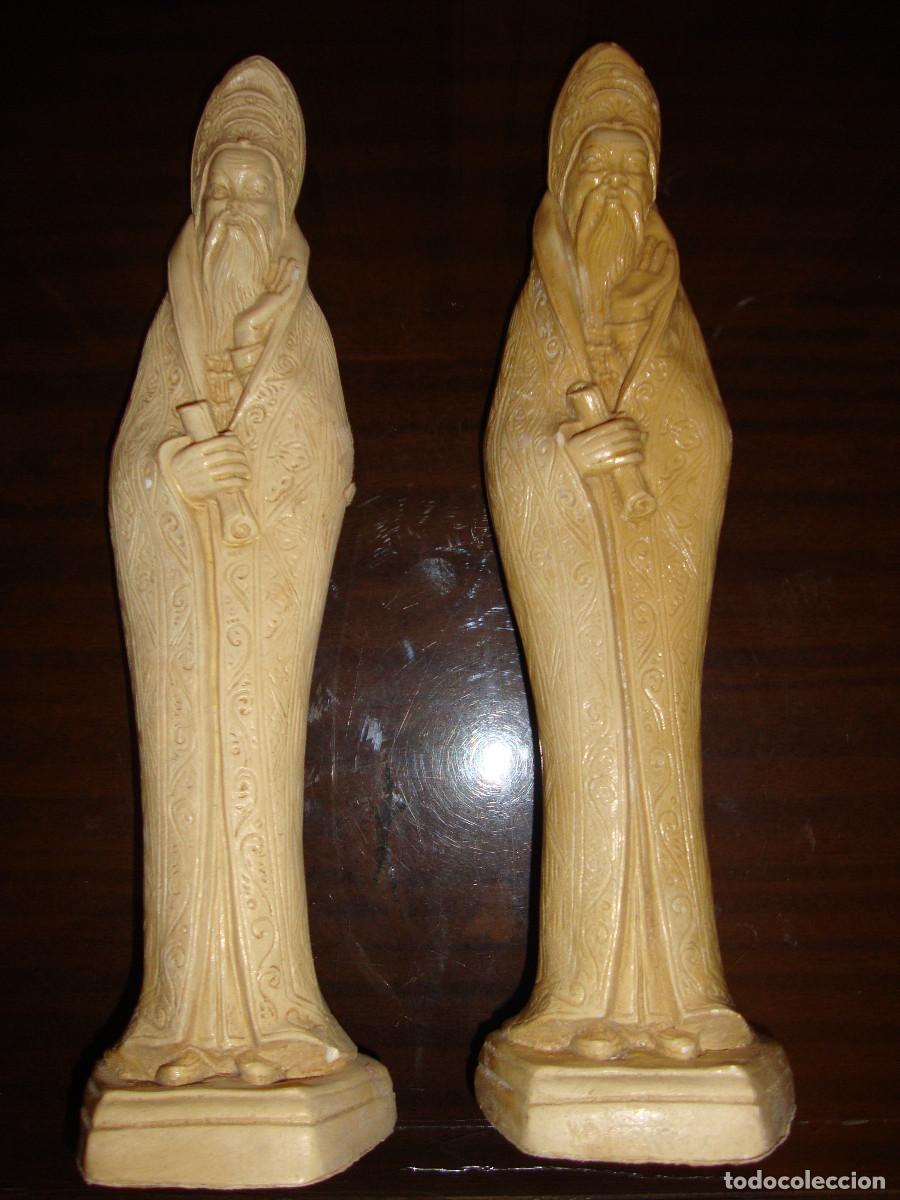 Arte: MUY BONITA PAREJA ANTIGUA DE FIGURAS CHINAS O JAPONESAS 30 CM DE ALTO PERFECTO ESTADO