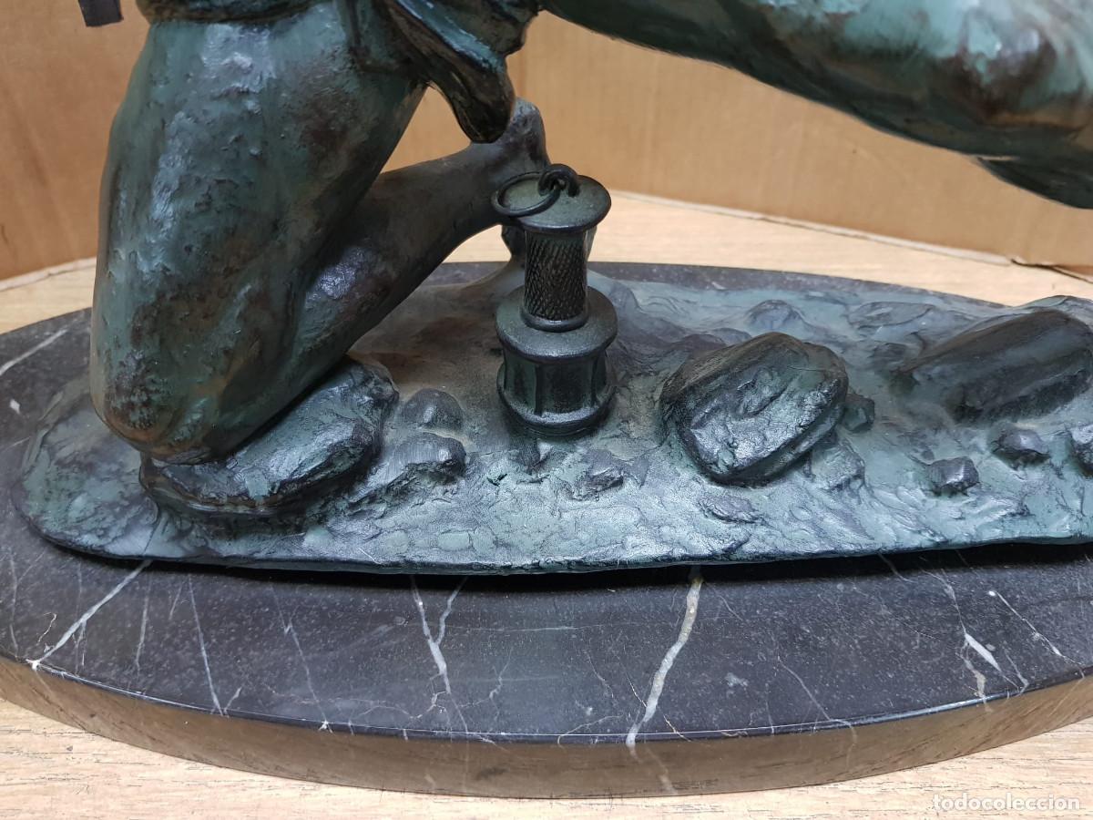 Arte: ANTIGUA ESTATUA DE MINERO - Foto 5