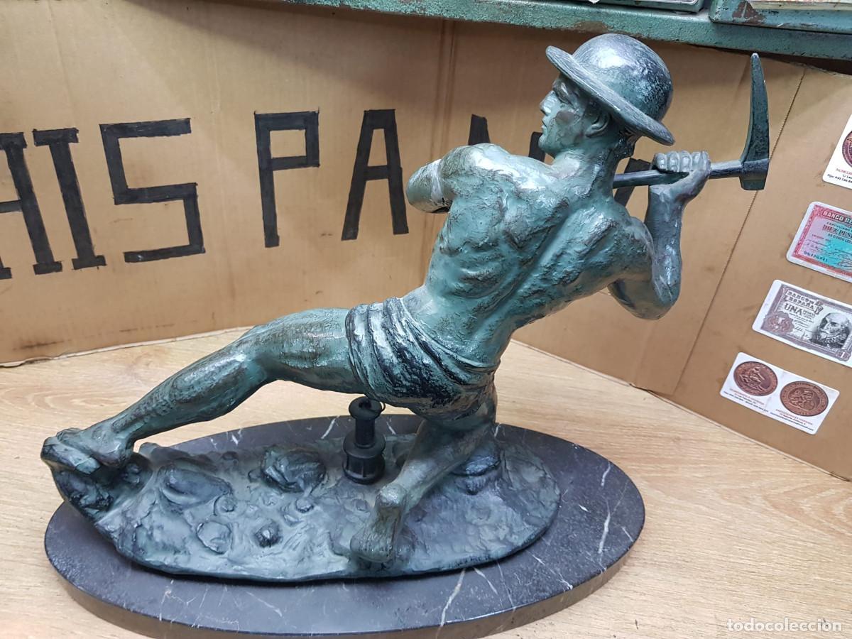 Arte: ANTIGUA ESTATUA DE MINERO - Foto 7