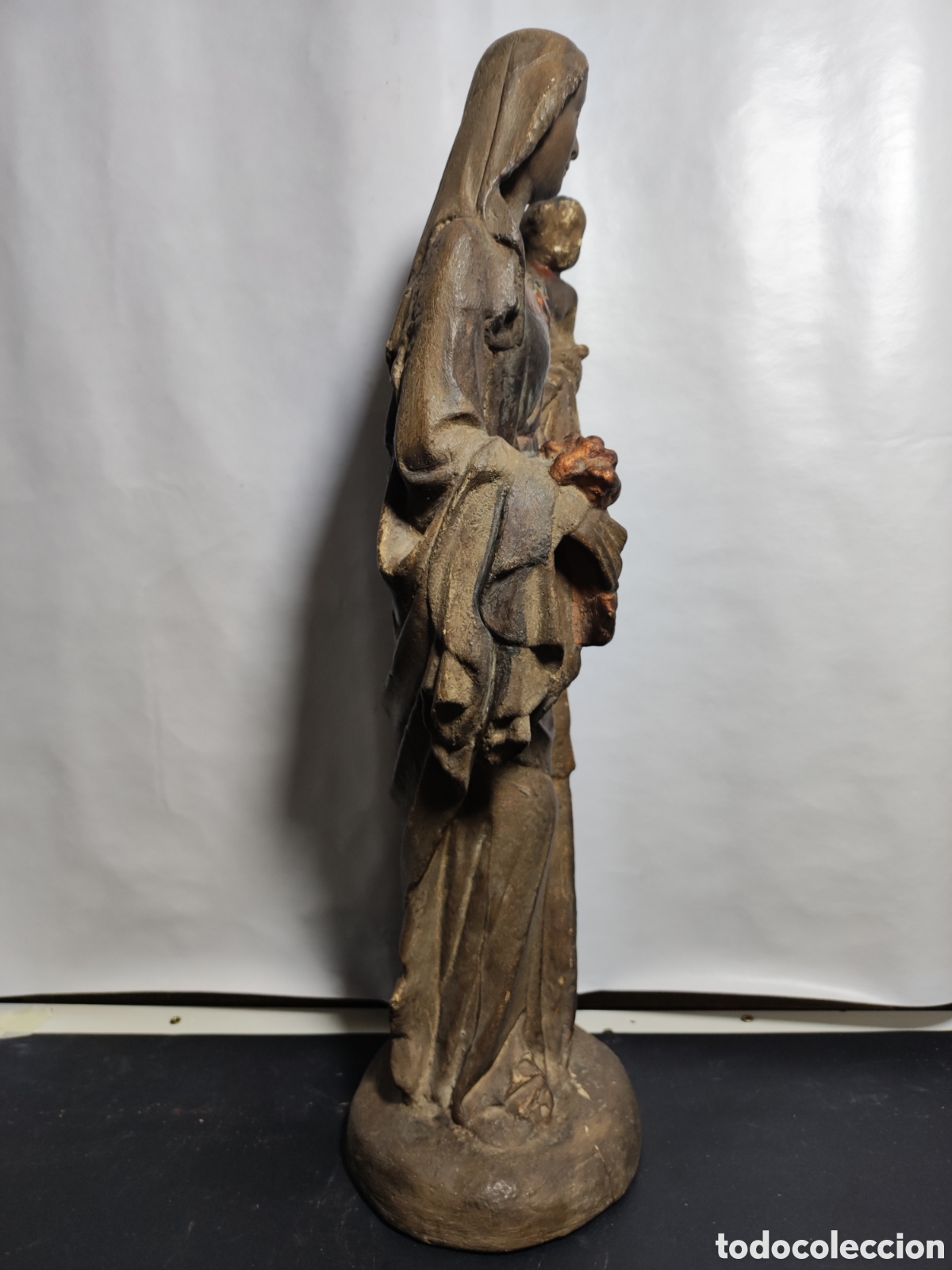 Arte: Virgen con ni&ntilde;o siglo XIX - Foto 5
