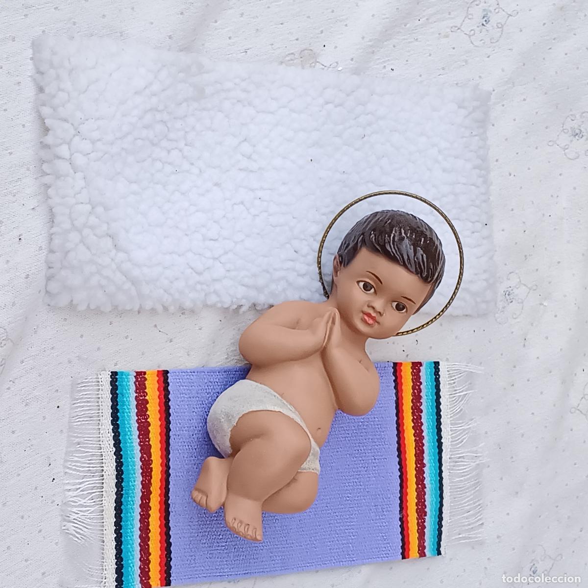 Arte: NI&Ntilde;O JESUS EN ESTUCO EN SU CUNA. - Foto 8