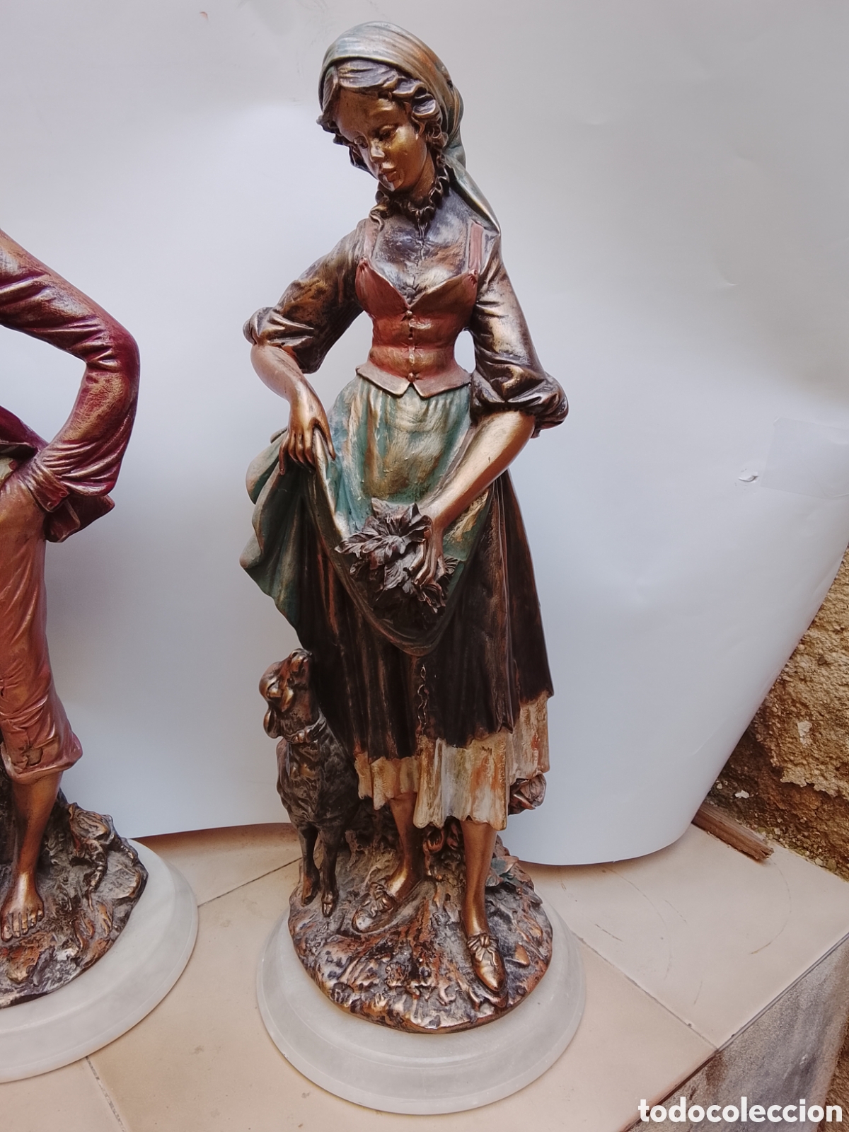 Arte: Pareja de huertanos con base de m&aacute;rmol - Foto 3