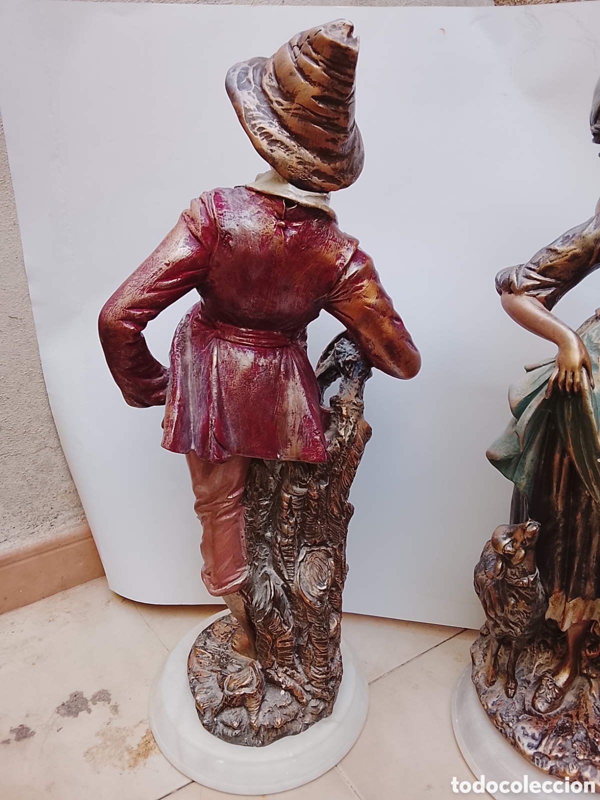 Arte: Pareja de huertanos con base de m&aacute;rmol - Foto 4