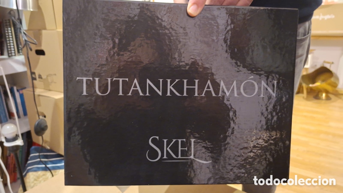 Arte: Tutankamon escultura y libro Skel - Foto 1