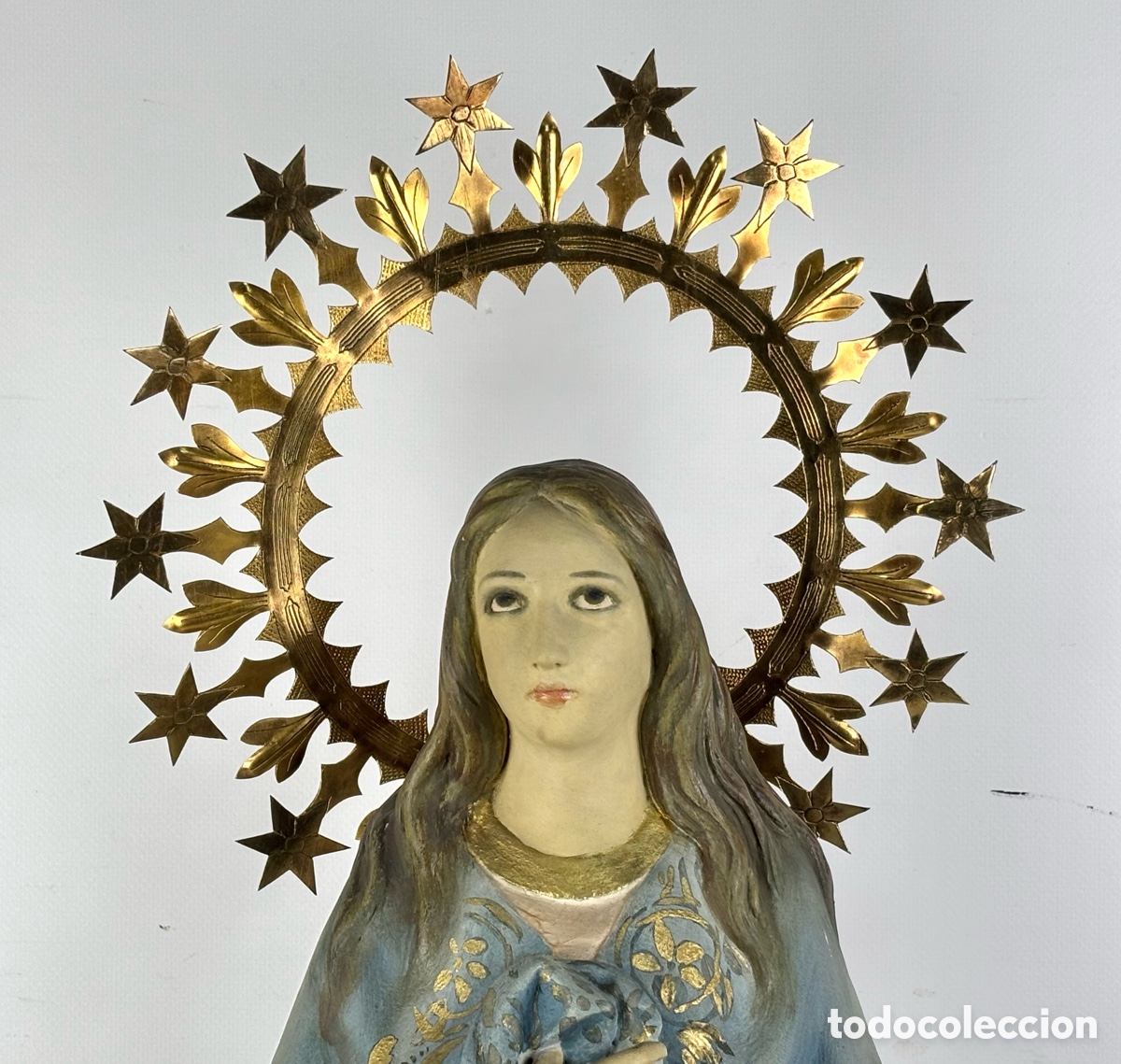 Arte: GRAN VIRGEN INMACULADA CONCEPCI&Oacute;N, SIGLO XIX - 88 CM - Foto 2