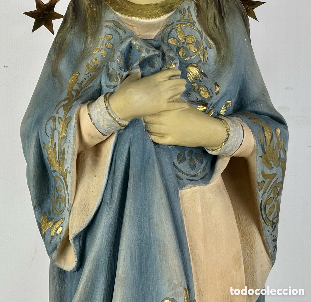 Arte: GRAN VIRGEN INMACULADA CONCEPCI&Oacute;N, SIGLO XIX - 88 CM - Foto 3