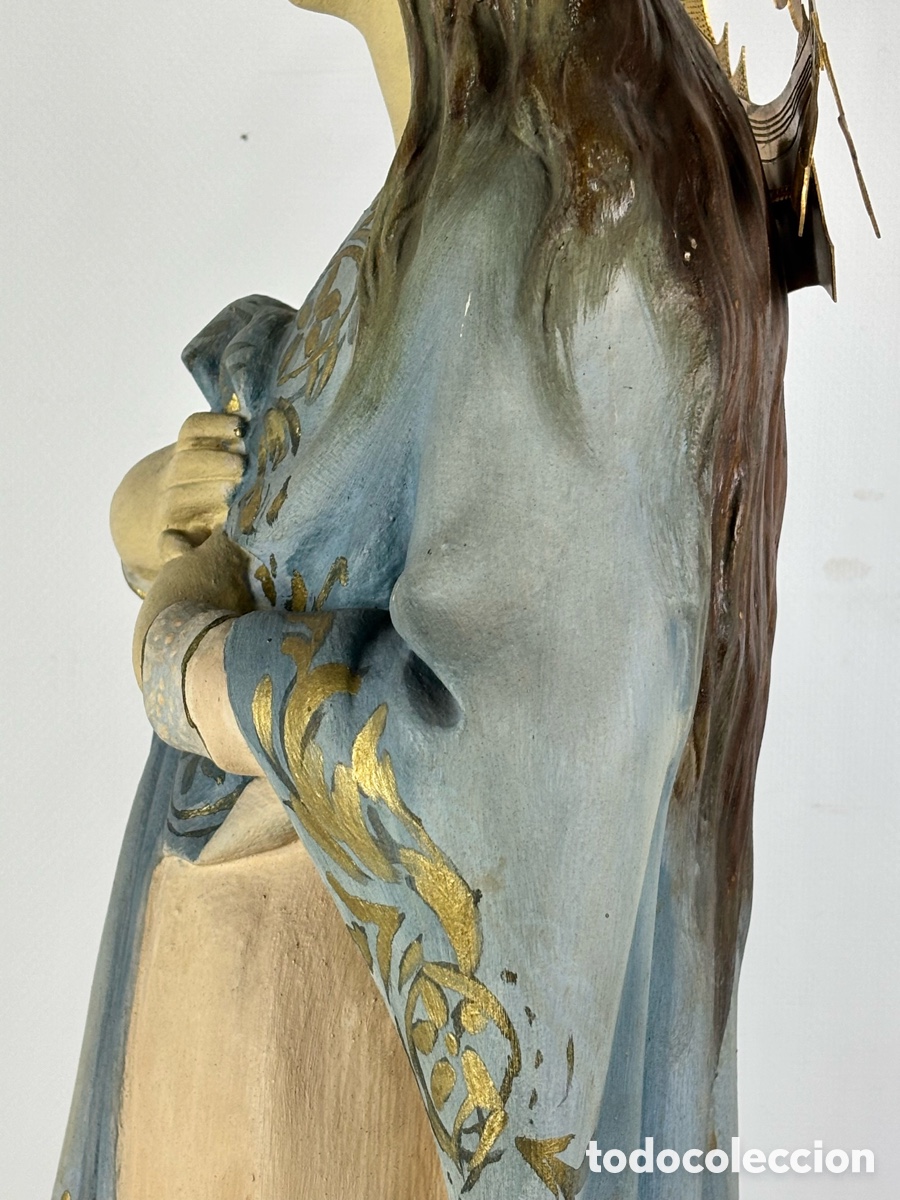 Arte: GRAN VIRGEN INMACULADA CONCEPCI&Oacute;N, SIGLO XIX - 88 CM - Foto 9