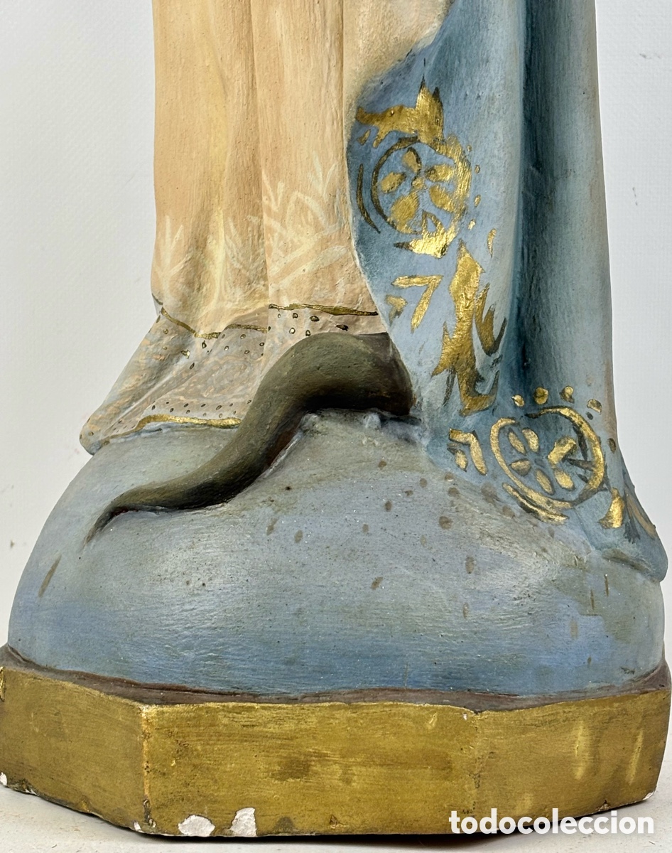 Arte: GRAN VIRGEN INMACULADA CONCEPCI&Oacute;N, SIGLO XIX - 88 CM - Foto 11