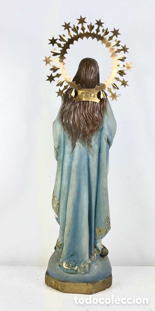 Arte: GRAN VIRGEN INMACULADA CONCEPCI&Oacute;N, SIGLO XIX - 88 CM - Foto 12